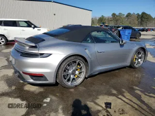2021 Porsche 911 Turbo S with VIN WP0CD2A95MS263671, listed as a Copart auction lot 49399805 with 0 mi miles and Salvage Title. Bid and sale history available at carsss.com. Image 3.