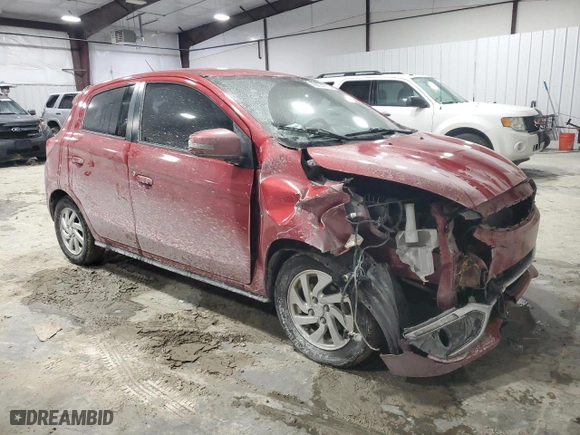 2019 Mitsubishi Mirage SE with VIN ML32A4HJ1KH009940, listed as a Copart auction lot 45674775 with 56,230 mi miles and Salvage Title. Bid and sale history available at carsss.com. Image 4.