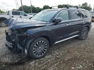 2023 Hyundai Palisade Calligraphy z VIN KM8R7DGE8PU509263, wystawiony jako Copart lot #60132595 z przebiegiem 43 868 mil mil oraz Szkoda całkowita • Salvage title. Historia ofert i sprzedaży dostępna na DreamBid. Obrazek 1.