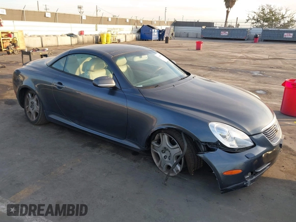 2007 Lexus SC 430 with VIN JTHFN45Y679014426, listed as a IAAI auction lot 41408502 with 202,274 mi miles and . Bid and sale history available at DreamBid. Image 1.