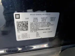2021 Cadillac XT5 FWD Premium Luxury with VIN 1GYKNCRS5MZ138712, listed as a Copart auction lot 49697945 with 54,893 mi miles and Salvage Title. Bid and sale history available at carsss.com. Image 13.