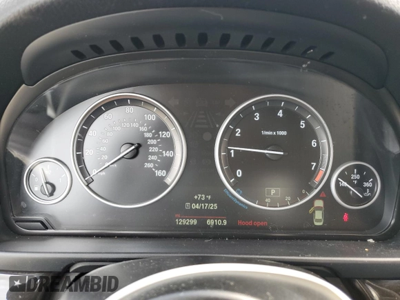 2016 BMW 5 Series 528i with VIN WBA5A5C55GG347362, listed as a Copart auction lot 53672395 with 129,299 mi miles and Salvage Title. Bid and sale history available at DreamBid. Image 9.