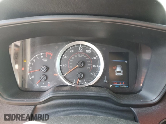 2022 Toyota Corolla Cross LE with VIN 7MUBAABG6NV041555, listed as a Copart auction lot 56567225 with 26,736 mi miles and Salvage title. Bid and sale history available at DreamBid. Image 9.