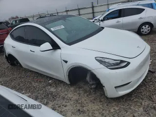 2020 Tesla Model Y Long Range z VIN 5YJYGDEE4LF052702, wystawiony jako Copart lot #53243385 z przebiegiem 75 917 mil mil oraz Szkoda całkowita • Salvage title. Historia ofert i sprzedaży dostępna na DreamBid. Obrazek 4.