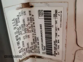 1995 Ford F-150 z VIN 1FTEF14N4SNA51085, wystawiony jako Copart lot #60658455 z przebiegiem 157 713 mil mil oraz Szkoda całkowita • Salvage title. Historia ofert i sprzedaży dostępna na DreamBid. Obrazek 12.