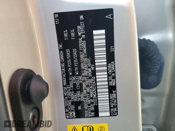 2019 Lexus RX with VIN 2T2ZZMCA7KC124750, listed as a Copart auction lot 51807195 with 92,709 mi miles and Salvage Title. Bid and sale history available at carsss.com. Image 13.