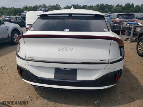 2023 Kia EV6 GT with VIN KNDC5DLE3P5132244, listed as a Copart auction lot 65258414 with 14,206 mi miles and Salvage Title. Bid and sale history available at carsss.com. Image 6.