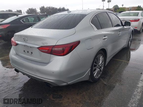 2018 Infiniti Q50 Luxe with VIN JN1EV7AP9JM362191, listed as a IAAI auction lot 41777017 with 80,394 mi miles and . Bid and sale history available at carsss.com. Image 4.