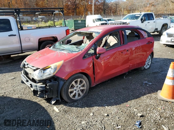 2014 Kia Rio EX with VIN KNADN5A39E6419443, listed as a Copart auction lot 78812034 with 111,229 mi miles and Salvage Title. Bid and sale history available at carsss.com. Image 1.