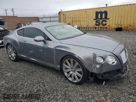 2012 Bentley Continental GT with VIN SCBFR7ZA5CC074511, listed as a Copart auction lot 45402025 with 51,261 mi miles and Salvage Title. Bid and sale history available at DreamBid. Image 4.