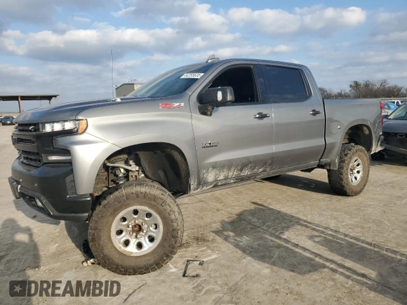 2021 Chevrolet Silverado 1500 LTZ with VIN 3GCUYGED0MG346971, listed as a Copart auction lot 44255635 with 51,534 mi miles and Salvage Title. Bid and sale history available at DreamBid. Image 1.
