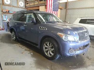 2014 Infiniti QX80 with VIN JN8AZ2NC4E9352899, listed as a Copart auction lot 54101355 with 102,340 mi miles and Salvage title. Bid and sale history available at DreamBid. Image 4.