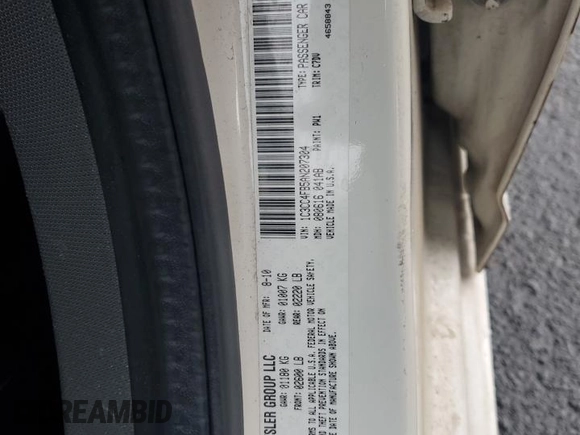 2010 Chrysler Sebring Touring with VIN 1C3CC4FB5AN207304, listed as a Copart auction lot 81791154 with 156,402 mi miles and Salvage Title. Bid and sale history available at carsss.com. Image 12.