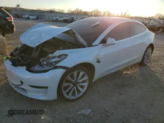 2018 Tesla Model 3 Long Range Battery with VIN 5YJ3E1EBXJF112175, listed as a Copart auction lot 83493824 with Not Provided miles and Salvage Title. Bid and sale history available at DreamBid. Image 1.