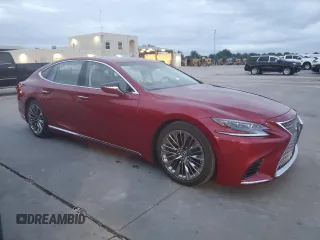 2018 Lexus LS with VIN JTHB51FF5J5005774, listed as a Copart auction lot 80171634 with 21,328 mi miles and Salvage Title. Bid and sale history available at carsss.com. Image 4.