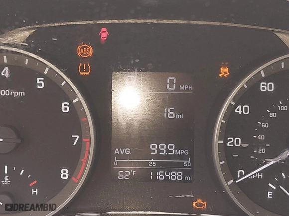 2018 Hyundai Elantra SE with VIN KMHD74LF6JU489417, listed as a IAAI auction lot 42060644 with 116,488 mi miles. Bid and sale history available at carsss.com. Image 15.