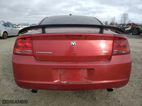 2006 Dodge Charger R/T with VIN 2B3KA53H36H183162, listed as a Copart auction lot 42953185 with 197,125 mi miles and Salvage Title. Bid and sale history available at carsss.com. Image 6.