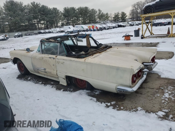 1959 Ford Thunderbird with VIN H9YJ108747, listed as a Copart auction lot 87245994 with 66,285 mi miles and Clean Title. Bid and sale history available at DreamBid. Image 2.