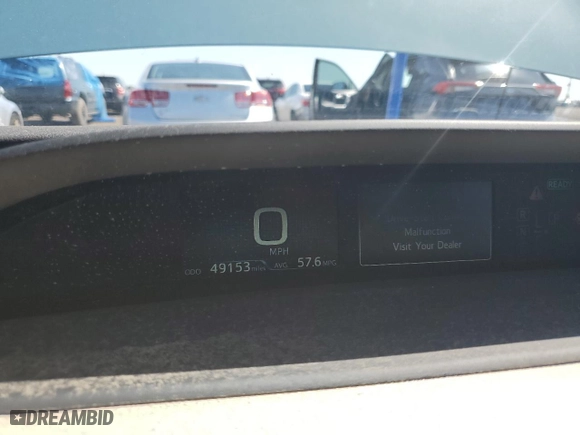 2021 Toyota Prius L Eco with VIN JTDKAMFU8M3143970, listed as a Copart auction lot 50062435 with 49,153 mi miles and Salvage Title. Bid and sale history available at carsss.com. Image 9.