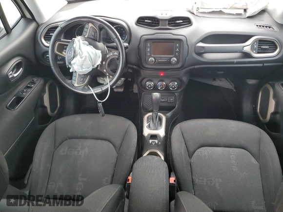 2017 Jeep Renegade Latitude with VIN ZACCJABB9HPG52068, listed as a Copart auction lot 55065385 with 57,773 mi miles and Salvage title. Bid and sale history available at DreamBid. Image 8.