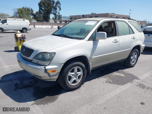 1999 Lexus RX 300 Luxury SUV with VIN JT6HF10U0X0092593, listed as a IAAI auction lot 41974376 with 111,003 mi miles. Bid and sale history available at carsss.com. Image 2.