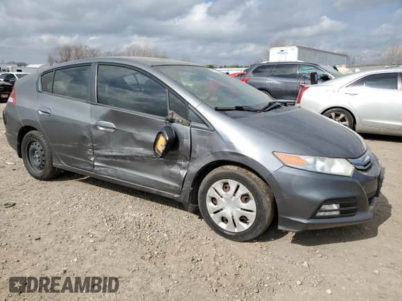 2012 Honda Insight LX with VIN JHMZE2H54CS003690, listed as a Copart auction lot 43212595 with 172,084 mi miles and Salvage title. Bid and sale history available at DreamBid. Image 4.