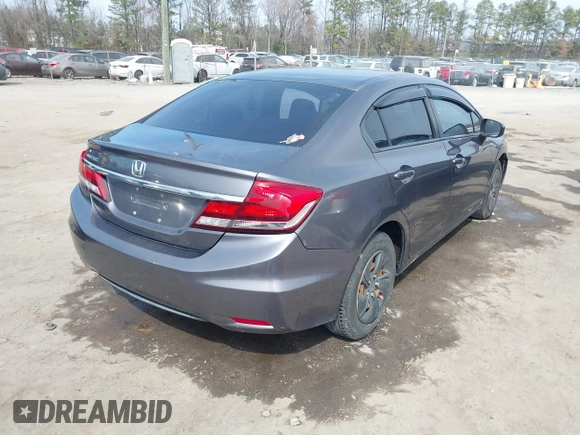 2015 Honda Civic Sedan LX with VIN 19XFB2E55FE061929, listed as a IAAI auction lot 41711847 with 140,906 mi miles. Bid and sale history available at carsss.com. Image 4.