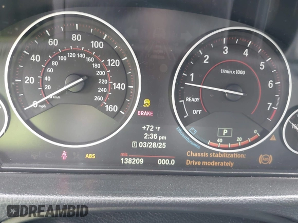 2013 BMW 3 Series 335i with VIN WBA3A9G54DNP36283, listed as a IAAI auction lot 41918368 with 138,209 mi miles and . Bid and sale history available at DreamBid. Image 7.