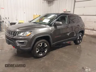 2018 Jeep Compass Trailhawk with VIN 3C4NJDDB4JT210451, listed as a IAAI auction lot 41239258 with 90,552 mi miles and . Bid and sale history available at carsss.com. Image 17.