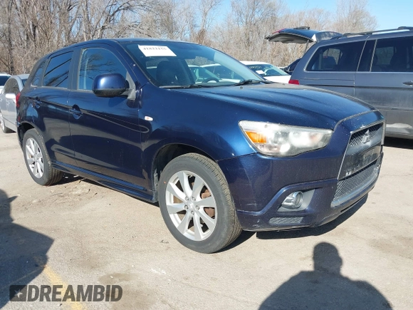 2012 Mitsubishi Outlander Sport SE with VIN JA4AR4AU2CZ004533, listed as a IAAI auction lot 41822155 with 227,478 mi miles. Bid and sale history available at carsss.com. Image 1.