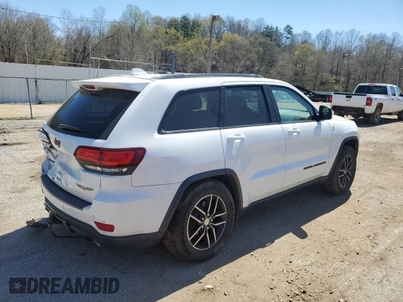 2018 Jeep Grand Cherokee Trailhawk with VIN 1C4RJFLG9JC274619, listed as a Copart auction lot 50354745 with 104,581 mi miles and Salvage title. Bid and sale history available at DreamBid. Image 3.