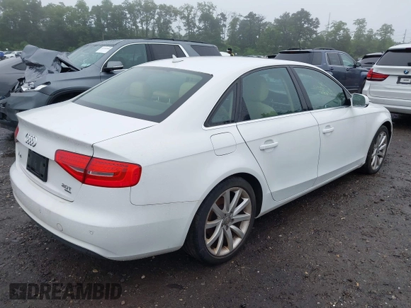2013 Audi A4 Premium Plus with VIN WAUFFAFL8DN029705, listed as a IAAI auction lot 42467631 with 160,916 mi miles and . Bid and sale history available at DreamBid. Image 4.