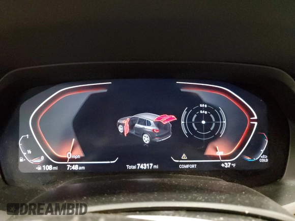 2021 BMW X5 xDrive40i with VIN 5UXCR6C03M9F46957, listed as a Copart auction lot 46236825 with 74,317 mi miles and Salvage Title. Bid and sale history available at carsss.com. Image 9.