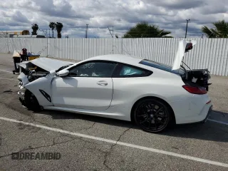 2022 BMW 8 Series 840i with VIN WBAAE2C09NCK22150, listed as a Copart auction lot 51147743 with 0 mi miles and Salvage Title. Bid and sale history available at carsss.com. Image 2.