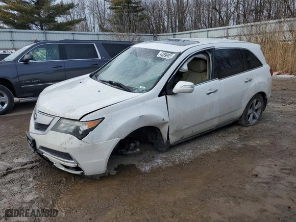 2012 Acura MDX with VIN 2HNYD2H20CH513994, listed as a Copart auction lot 43899855 with 0 mi miles and Clean Title. Bid and sale history available at carsss.com. Image 1.