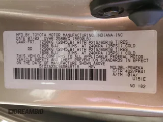 2004 Toyota Sienna CE z VIN 5TDZA23C94S048718, wystawiony jako Copart lot #56065335 z przebiegiem 139 908 mil mil oraz Szkoda całkowita • Salvage title. Historia ofert i sprzedaży dostępna na DreamBid. Obrazek 14.