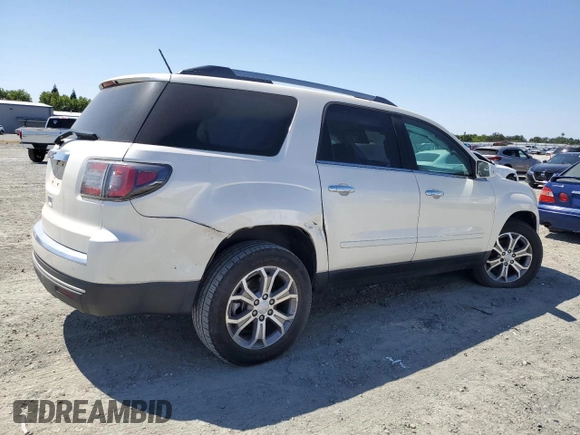 2013 GMC Acadia SLT z VIN 1GKKRRKD1DJ196960, wystawiony jako Copart lot #57694635 z przebiegiem Nie podano mil oraz Czysty tytuł • Clean title. Historia ofert i sprzedaży dostępna na DreamBid. Obrazek 3.