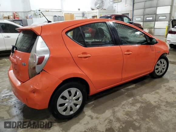 2013 Toyota Prius One with VIN JTDKDTB36D1049919, listed as a Copart auction lot 50362845 with Not Provided miles and Salvage Title. Bid and sale history available at carsss.com. Image 3.