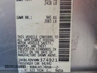 2021 Nissan Altima SV with VIN 1N4BL4DVXMN374921, listed as a Copart auction lot 49688715 with 60,698 mi miles and Salvage Title. Bid and sale history available at carsss.com. Image 14.