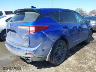 2019 Acura RDX w/A-Spec Pkg with VIN 5J8TC1H60KL000344, listed as a IAAI auction lot 41699822 with 96,076 mi miles. Bid and sale history available at carsss.com. Image 4.