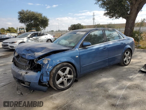 2005 Audi A4 3.0L with VIN WAULT68E85A021636, listed as a Copart auction lot 83424744 with 163,991 mi miles and Salvage title. Bid and sale history available at DreamBid. Image 1.