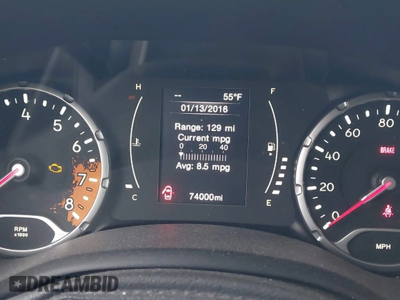 2015 Jeep Renegade Latitude with VIN ZACCJBBHXFPB81006, listed as a IAAI auction lot 41819915 with 74,000 mi miles. Bid and sale history available at carsss.com. Image 15.
