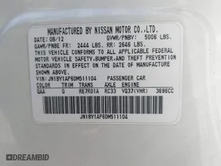 2013 Infiniti M37 with VIN JN1BY1AP6DM511104, listed as a IAAI auction lot 41818184 with 138,605 mi miles. Bid and sale history available at carsss.com. Image 9.
