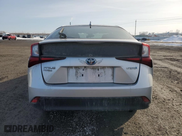 2020 Toyota Prius LE with VIN JTDL9RFU1L3016731, listed as a Copart auction lot 49089155 with 95,568 mi miles and Salvage Title. Bid and sale history available at DreamBid. Image 6.