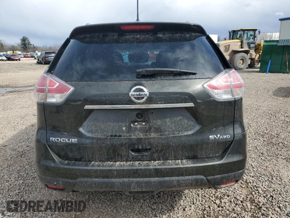 2015 Nissan Rogue SV with VIN KNMAT2MVXFP535768, listed as a Copart auction lot 53031005 with 124,767 mi miles and Salvage Title. Bid and sale history available at carsss.com. Image 6.