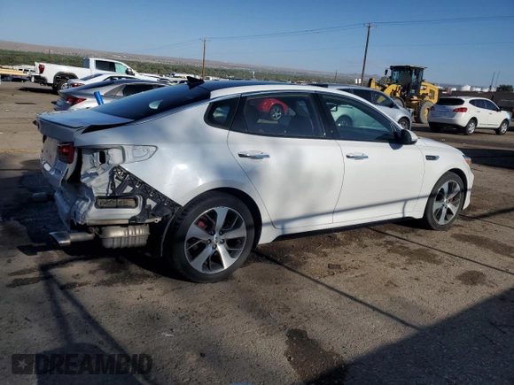 2016 Kia Optima SX Turbo with VIN 5XXGW4L20GG016273, listed as a Copart auction lot 55533855 with 114,108 mi miles and Salvage title. Bid and sale history available at DreamBid. Image 3.