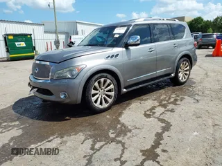 2013 Infiniti QX56 with VIN JN8AZ2NEXD9060450, listed as a IAAI auction lot 42388986 with 124,129 mi miles and . Bid and sale history available at DreamBid. Image 2.
