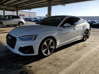 2021 Audi A5 Sportback S line Premium Plus with VIN WAUFACF53MA027038, listed as a Copart auction lot 47670395 with 41,492 mi miles and Salvage Title. Bid and sale history available at carsss.com. Image 1.