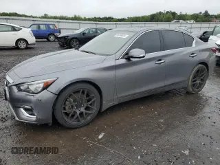 2021 Infiniti Q50 Luxe with VIN JN1EV7BR5MM750426, listed as a Copart auction lot 66496584 with 17,759 mi miles and Salvage Title. Bid and sale history available at carsss.com. Image 1.