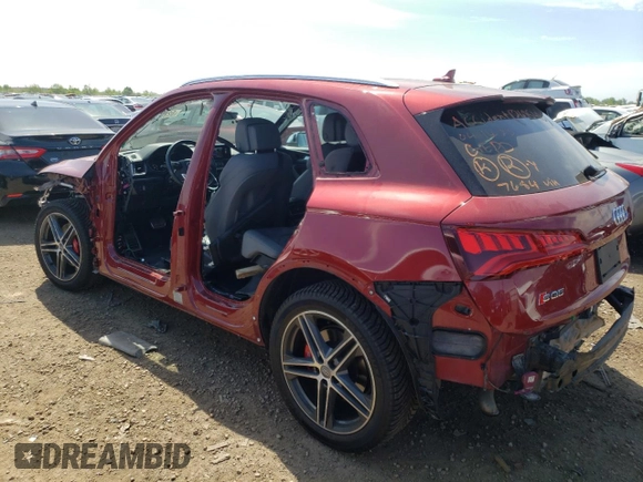 2018 Audi SQ5 Premium Plus with VIN WA1A4AFY6J2237684, listed as a Copart auction lot 52463523 with 70,270 mi miles. Bid and sale history available at carsss.com. Image 2.